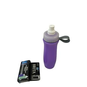 Brita filter squeeze water bottle with 1 filter purple